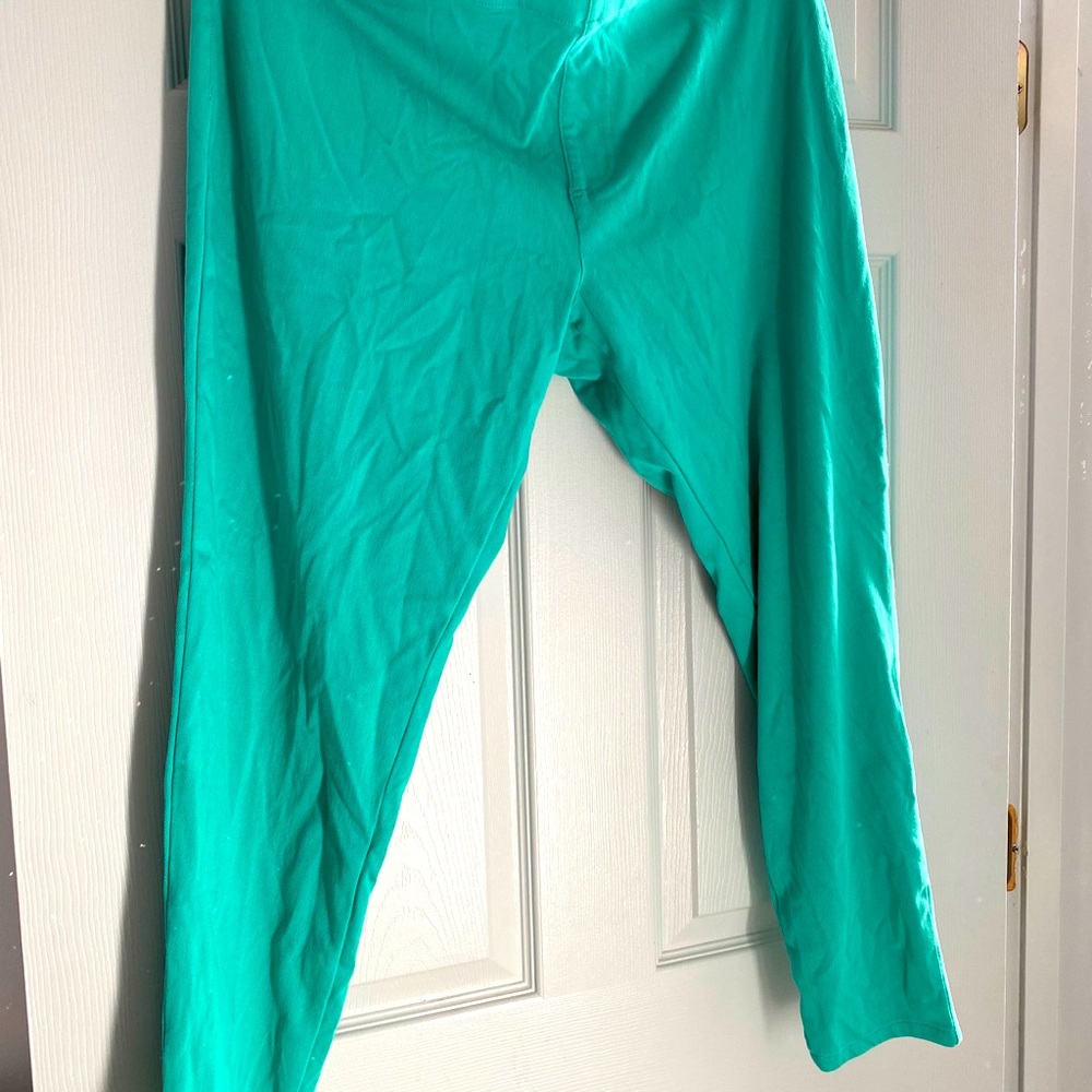 Teal jeggings